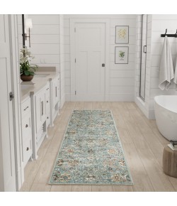 Nourison Home Washable Decor Blue WSD14 2 ft. X 6 ft. Rectangle Rug