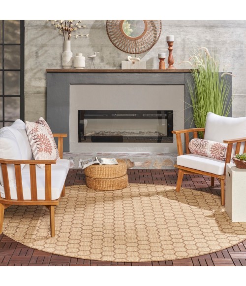Nourison Twist Reversible Natural TWS01 8 ft. X Round Rug