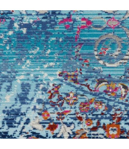 Nourison Vintage Kashan Round Area Rug VKA02-Blue