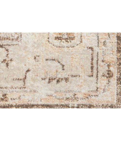 Nourison Astra Machine Washable Beige ASW11 6 ft. 7 in. X 9 ft. Rectangle Rug