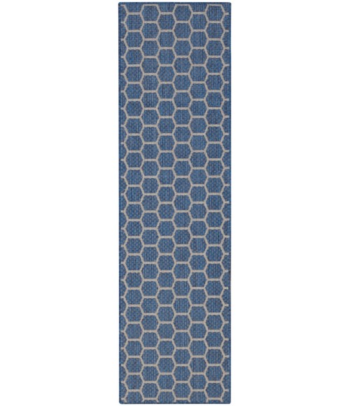 Nourison Reversible Indoor Outdoor Blue RVB01 2 ft. X 6 ft. Rect. Rug