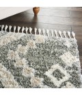 Nourison Oslo Shag Grey/Ivory OSL02 5 ft. X 8 ft. Rect. Rug