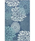 Nourison Garden Oasis Navy GOA06 4 ft. X 6 ft. Rectangle Rug