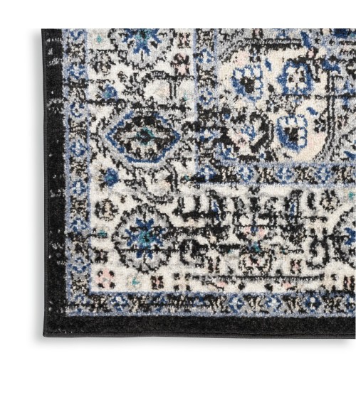 Nourison Passion Area Rug PSN03 Black Ivory 5'3" x 7'3"