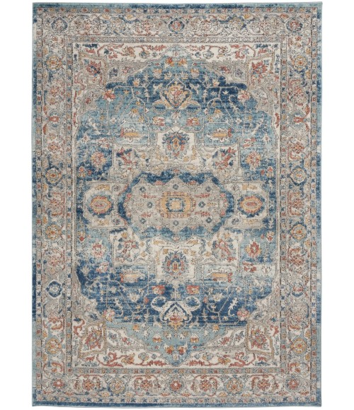Nourison Quarry Ivory Blue QUA11 4 ft. X 6 ft. Rect. Rug