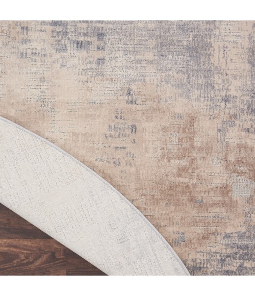 Nourison Rustic Textures Area Rug RUS02 Beige/Grey 5'3" Round