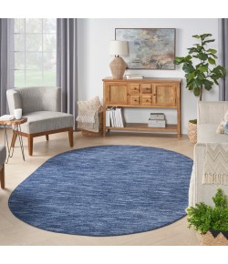 Nourison Essentials - Nre01 Navy Blue Area Rug 6 ft. X 9 ft. Oval Oval