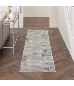 Nourison Grand Expressions - Ki55 Ivory Blue Area Rug 2 ft. 2 in. X 7 ft. 6 in. Runner