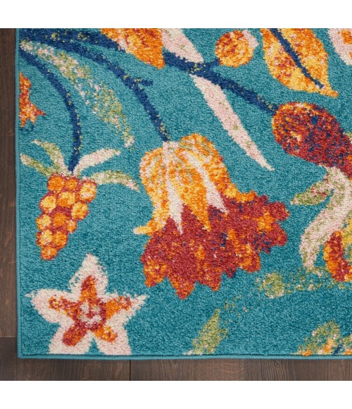 Nourison ALLUR Area Rug Nourison Allur Area Rug ALR09-Turquoise Multicolor