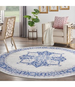 Nourison Whimsicle - Whs03 Ivory Blue Area Rug 8 ft. X Round