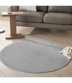 Nourison Essentials - Nre01 Silver Grey Area Rug 4 ft. X Round