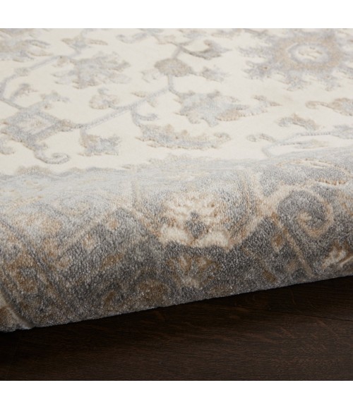 Nourison GRAND VILLA Area Rug Kathy Ireland Grand Villa Area Rug KI80-Lt Grey