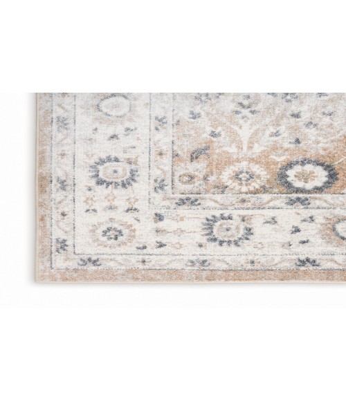 Nourison Astra Machine Washable Silver Taupe ASW16 5 ft. 3 in. X 7 ft. Rectangle Rug