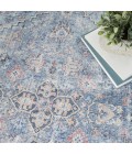 Nicole Curtis Machine Washable Series 1 Area Rug SR104 Blue 4' x 6'