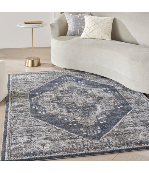 Kathy Ireland American Manor Area Rug AMR02 Blue 5'3" x 7'3"