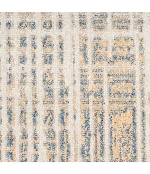 Nourison Home Washable Decor Ivory Blue WSD07 6 ft. 7 in. X 9 ft. Rectangle Rug