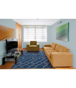 Nourison Contour - Con41 Denim Area Rug 3 ft. 6 X 5 ft. 6 Rectangle
