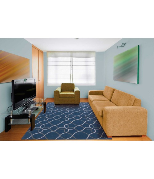 Nourison Contour Area Rug CON41-Denim