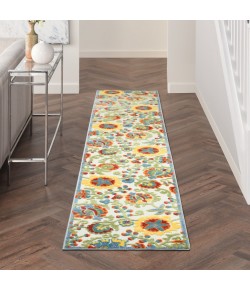 Nourison Aloha - Alh17 Ivory Multicolor Area Rug 2 ft. 3 X 10 ft. Rectangle