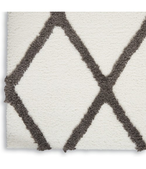 Nourison FEATHER SOFT Area Rug Nourison Feather Soft Area Rug FEA01-Ivory Charcoal