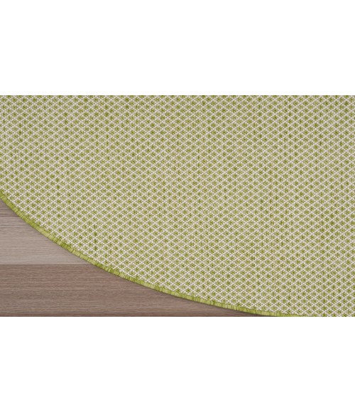 Nourison Courtyard Ivory Green COU01 5 ft. Round Rug