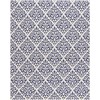 Nourison Home Grafix GRF06 White Blue 7 ft. 10 in. X 9 ft. 10 in. Area Rug