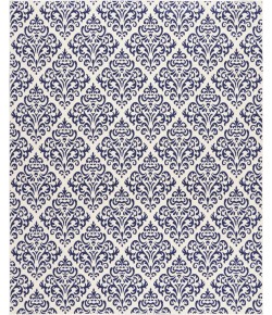 Nourison Home Grafix GRF06 White Blue 7 ft. 10 in. X 9 ft. 10 in. Area Rug