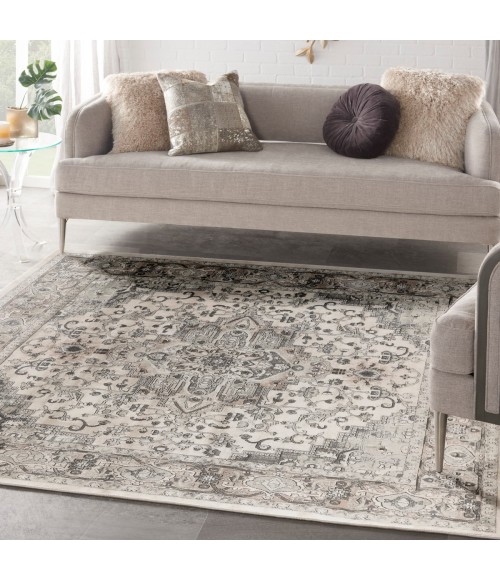 Nourison Quarry Ivory Grey QUA05 8 ft. X Square Rug