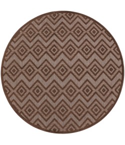 Nourison Home Versatile Brown NRV01 8 ft. Round Rug