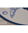 Nourison Aloha Navy Blue ALH27 7’10” Round Rug