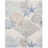 Nourison Seaside Ivory Grey Blue SDS04 9 ft. X 12 ft. Rect. Rug