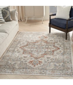 Nourison Astra Washables - Asw12 Grey Multicolor Area Rug 6 ft. 7 in. X 9 ft. Rectangle