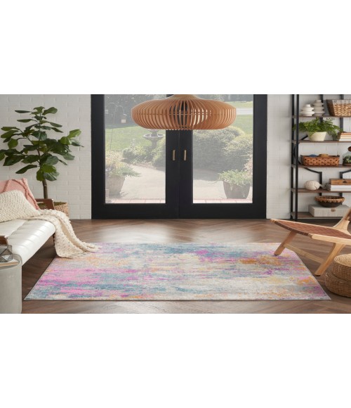 Nourison Passion Ivory Multicolor PSN36 4 ft. Square Rug