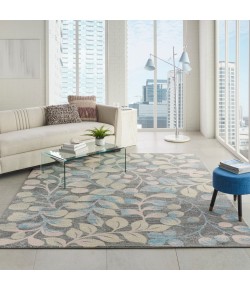 Nourison Tranquil(Traql) - Tra03 Grey Beige Area Rug 8 ft. 10 X 11 ft. 10 Rectangle