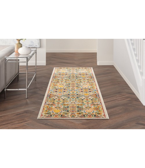 Nourison Allur Ivory Multicolor ALR03 2 ft. 3 in. X 12 ft. Rectangle Rug