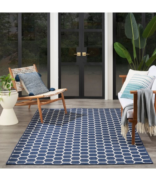 Nourison Twist Reversible Navy TWS01 5 ft. X 7 ft. Rect. Rug