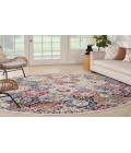 Nourison Grafix Blue Multicolor GRF31 5 ft. 3 in. Round Rug