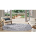 Nicole Curtis Machine Washable Series 1 Ivory Grey SR101 7 ft. 10 in. Round Rug