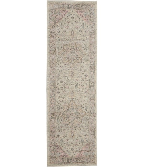 Nourison Tranquil Runner Area Rug TRA06-Ivory/Pink