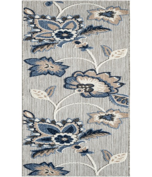 Nourison Aloha Blue Grey ALH31 2 ft. X 6 ft. Rectangle Rug