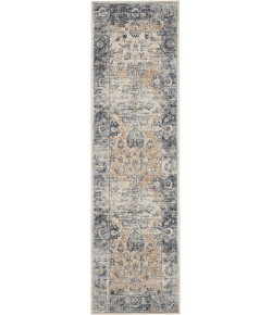 kathy ireland Home Ki25 Malta - Mai13 Blue Ivory Area Rug 2 ft. 2 X 7 ft. 7 Rectangle