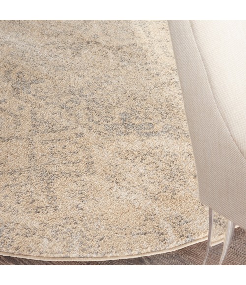 Nourison Tranquil Area Rug TRA13 Beige/Grey 5'3" Round