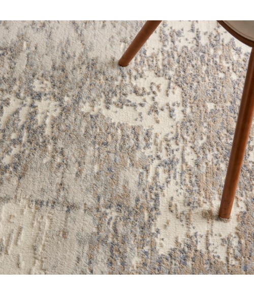 Nourison SAHARA Area Rug kathy ireland Home Sahara Area Rug KI392-Ivory/Silver