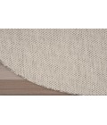 Nourison Courtyard Ivory/Silver COU01 6 ft. Round Rug