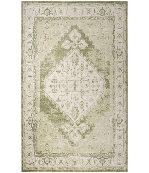 Nourison Astra Machine Washable Ivory Green ASW11 6 ft. 7 in. X 9 ft. Rectangle Rug