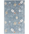Nourison Astra Machine Washable Blue Multicolor ASW18 6 ft. 7 in. X 9 ft. Rectangle Rug