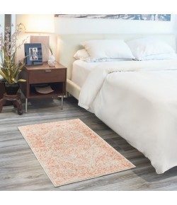 Nourison Tranquil(Traql) - Tra05 Ivory Pink Area Rug 2 ft. X 4 ft. Runner