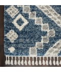 Nourison Scandinavian Shag Denim Blue SCN02 5 ft. 3 in. X 7 ft. 9 in. Rect. Rug