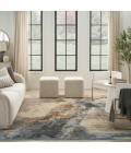 Nourison Silk Shadows Beige Blue Rug SHA23 9 ft. X 12 ft. Rect. - Rugs Town Nourison Silk Shadows Beige Blue SHA23 9 ft. X 12 ft. Rect. Rug