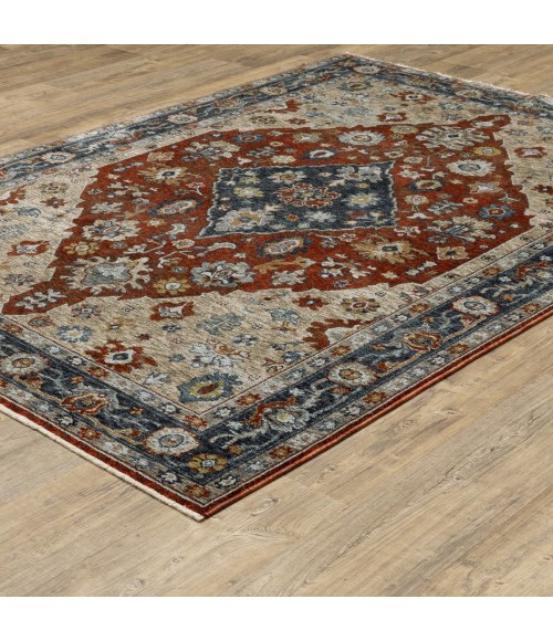 Aberdeen Area Rug Oriental Weavers Area Rug Aberdeen 1143H Red 3' 3" X 5'
